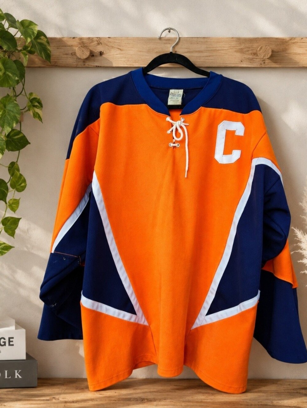 Vintage Athletic Knit AK Hockey Jersey #11 Captain C Made in Canada Team Issued
